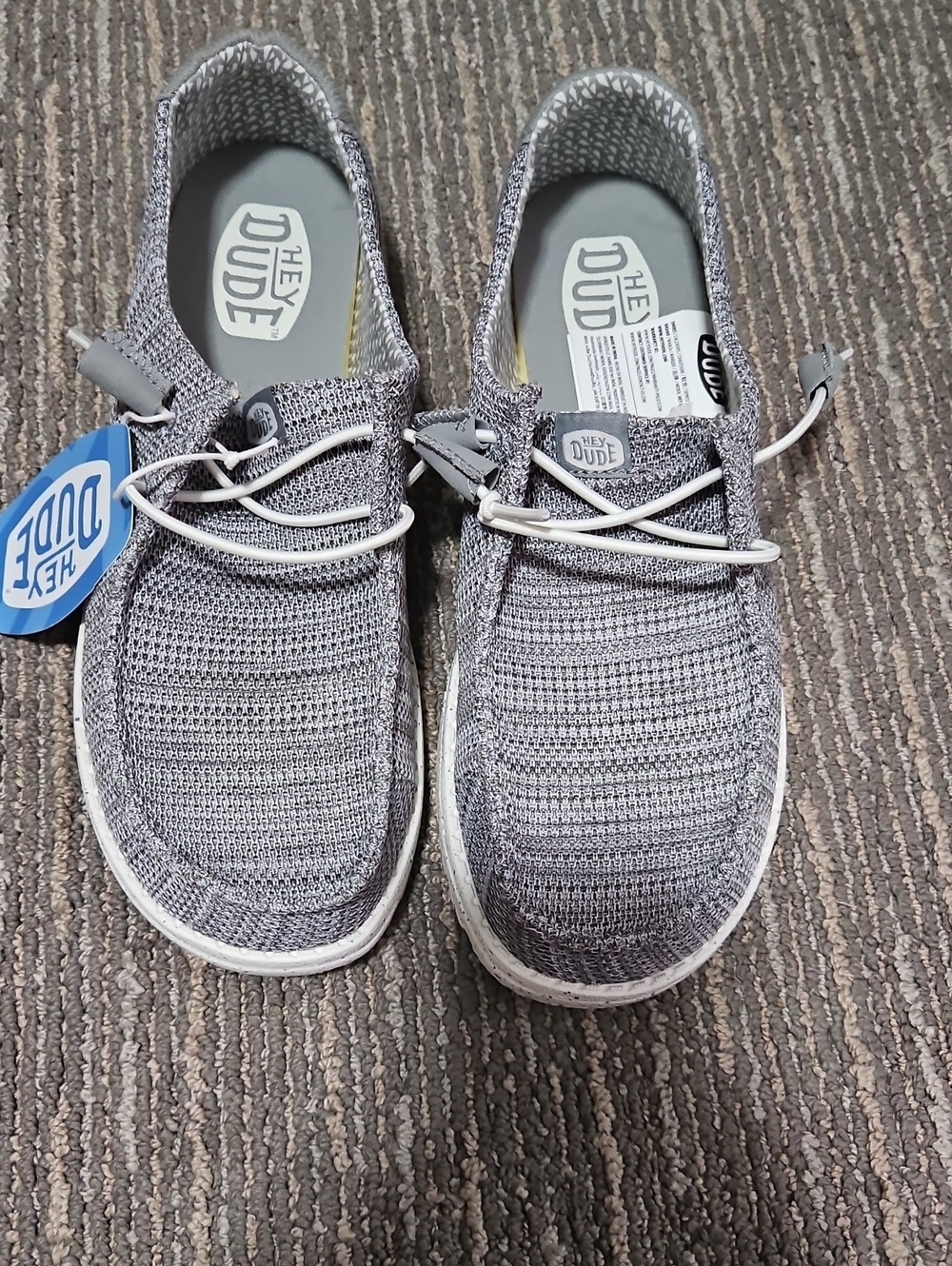 Hey Dude Wally Knit Slip-On Shoes - Gray